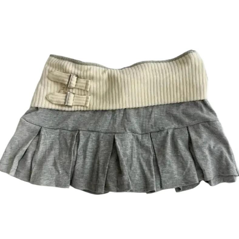 Retro New Y2k Slim Mini Skirt Women Fashion High Street Gothic Punk Harajuku Sexy Streetwear Short S