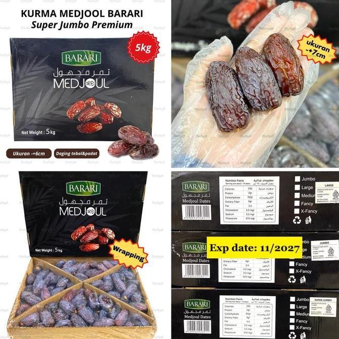 OISHION KURMA MEDJOL BARARI 5KG SUPER JUMBO LARGE MEDJOL 5KG KURMA 5KG KURMA PREMIUM MEDJOL PREMIUM 