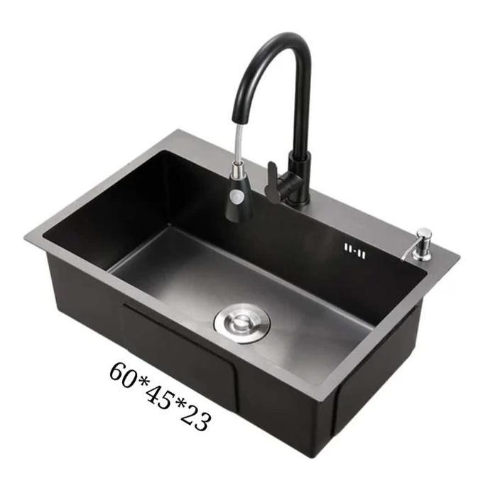 Kitchen Sink Handmade 6045 Velar Hitam / Kitchen Sink 6045 Black Velar