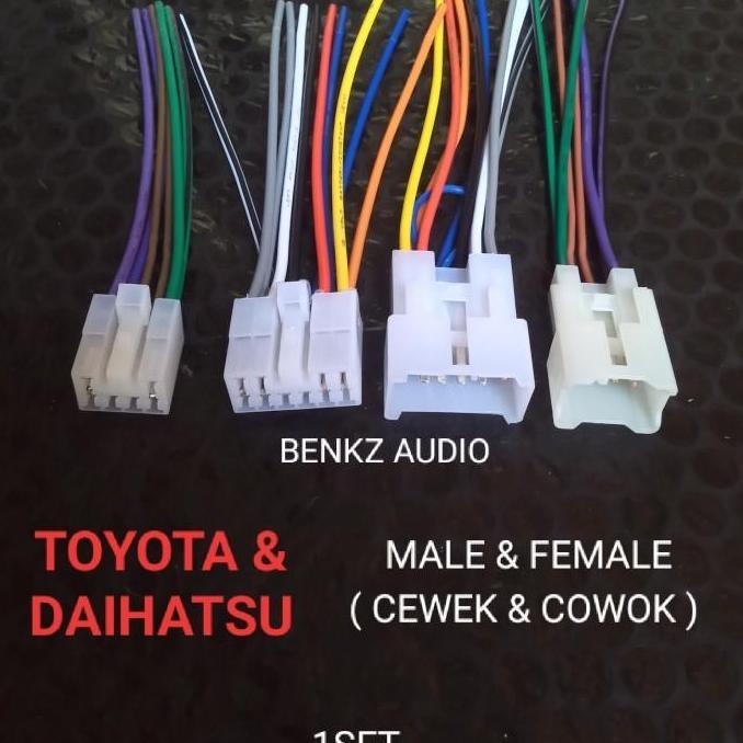 Soket head unit toyota daihatsu male dan female