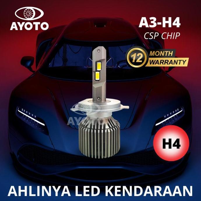 AYOTO Lampu Soket H4, A3-H4, 45 Watt, garansi 1 tahun Car