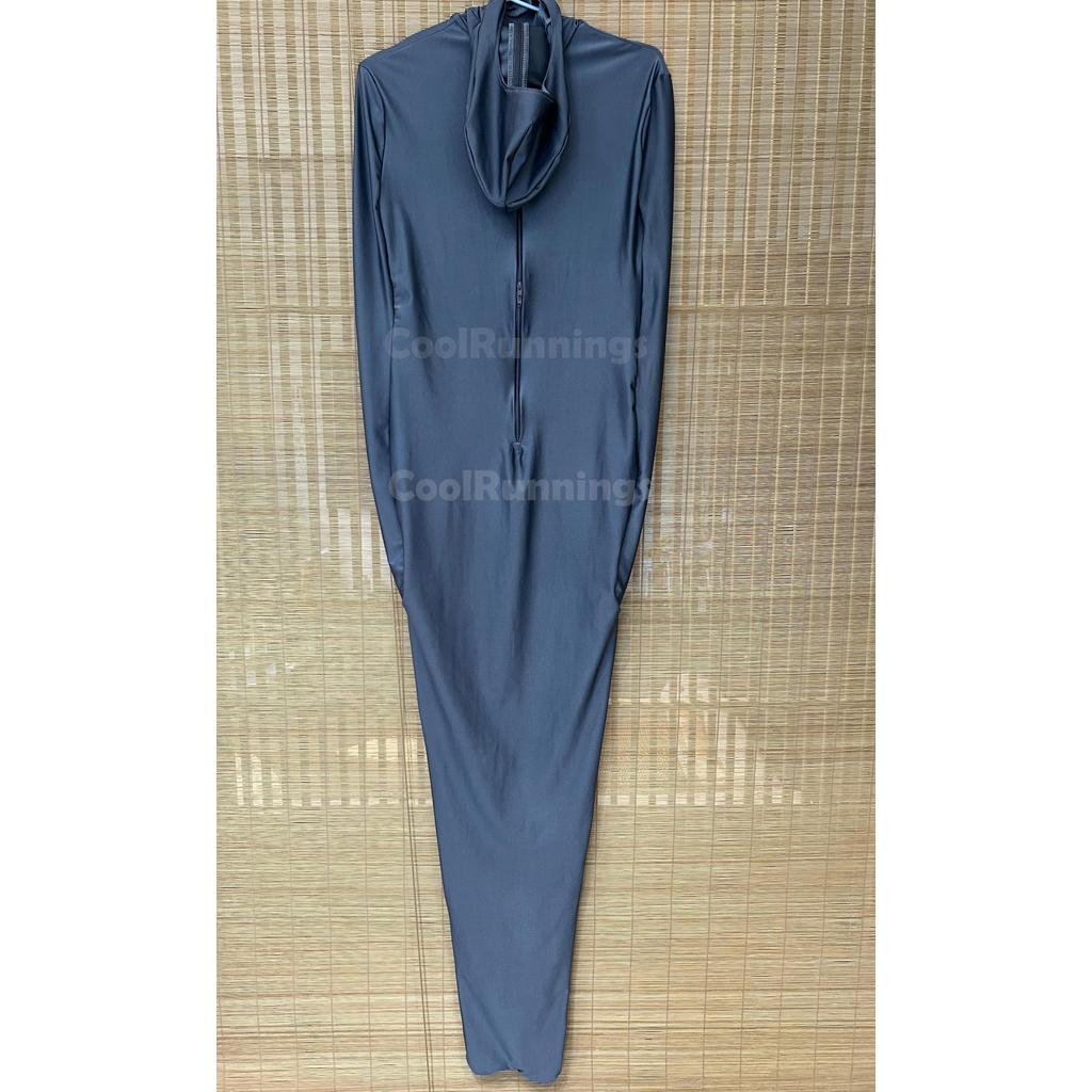 Gray Open Face Mummy Unisex Cosplay Stage Spandex Faceless Zentai Body Sleeping Bag With Internal Sl