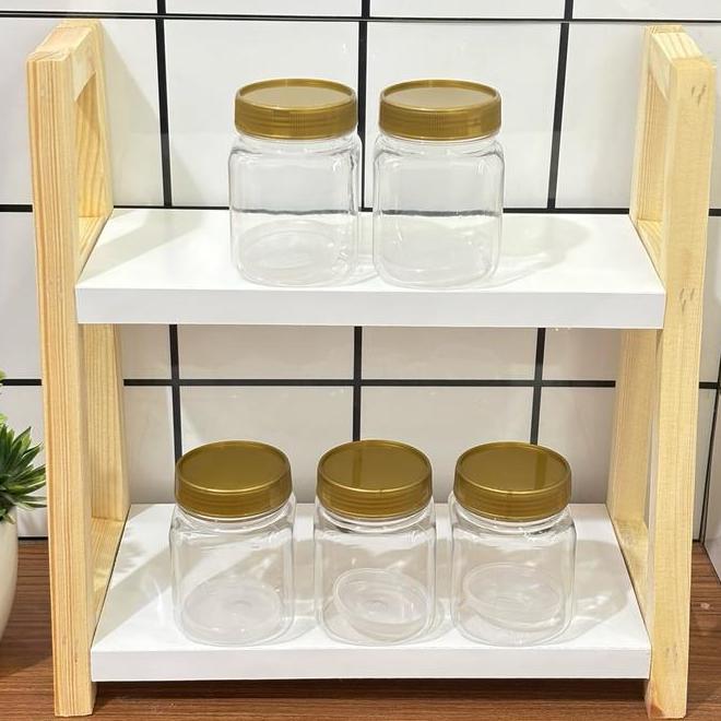 Rak Susun 2 Tingkat 5Toples 200Ml Plastik