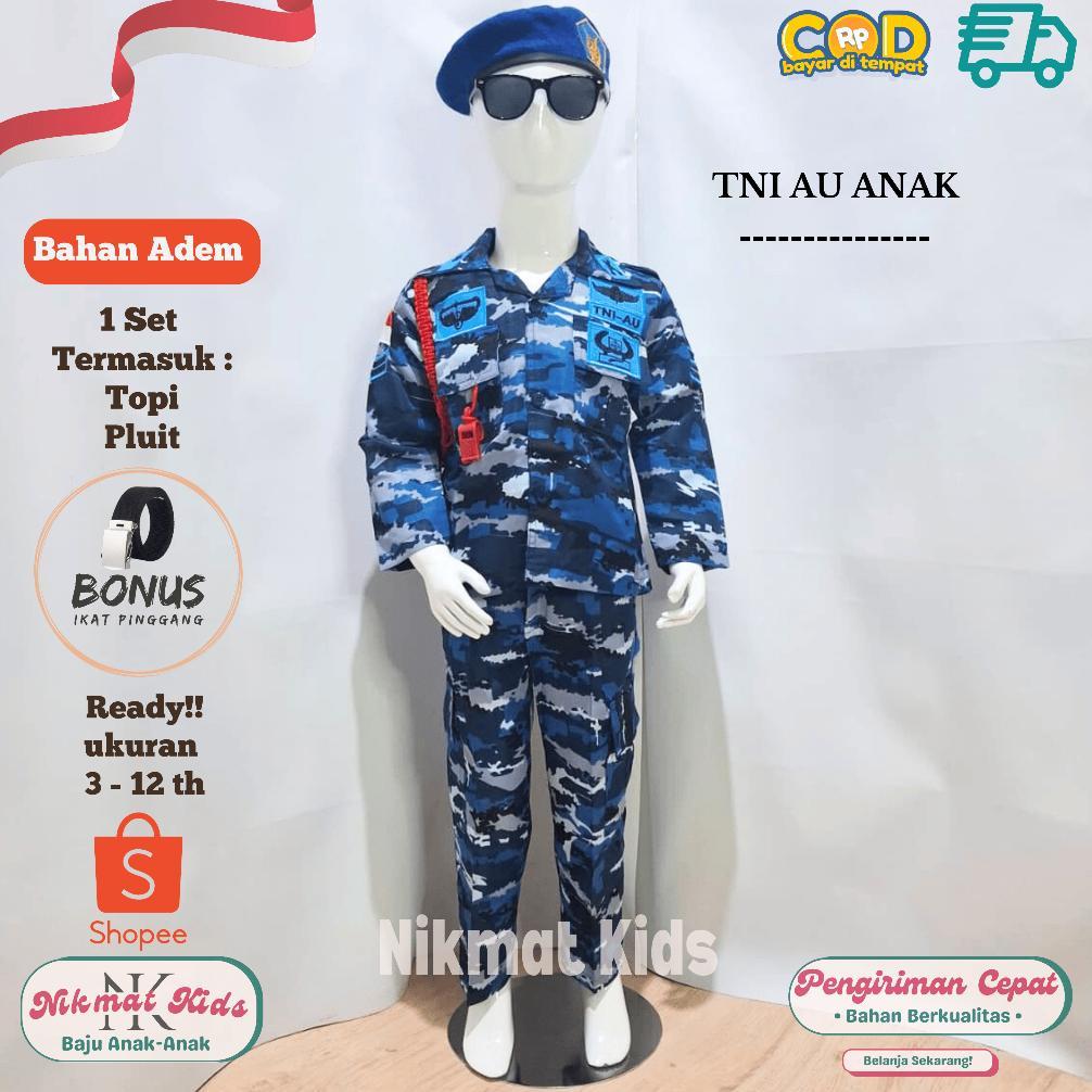 Baju tentara anak baju tni au baju profesi auri anak seragam tentara kostum tentara loreng paud tk