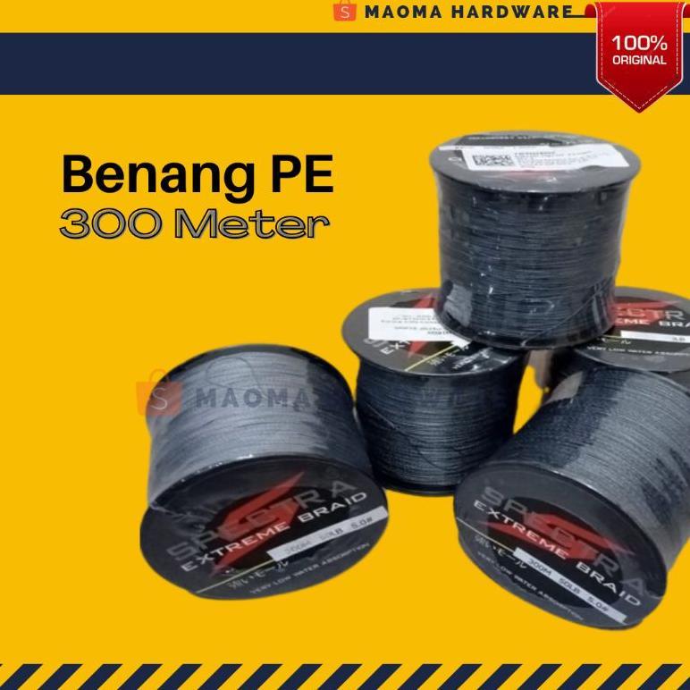 Benang PE 300 Meter Spectra Senar Benang Tali Pancing PE Soloplay Extreme Braid Fishing Line Pancing
