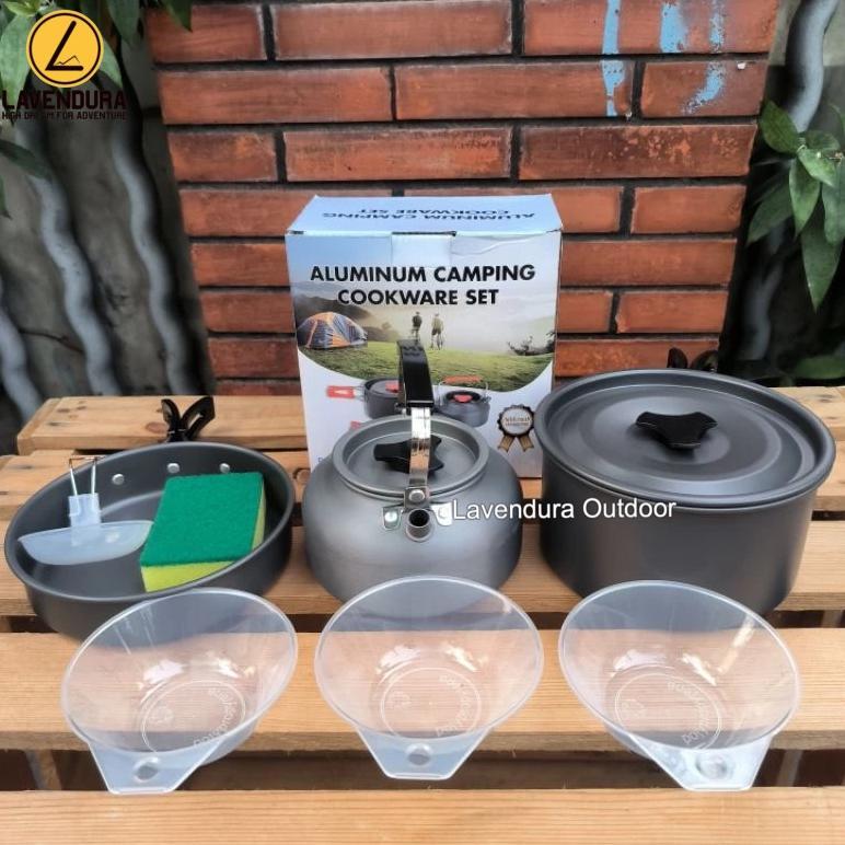 Cooking Set Camping TZ 308 - DS 308 Plus Teko Nesting Camping Cooking Set Cooking set camping stove 