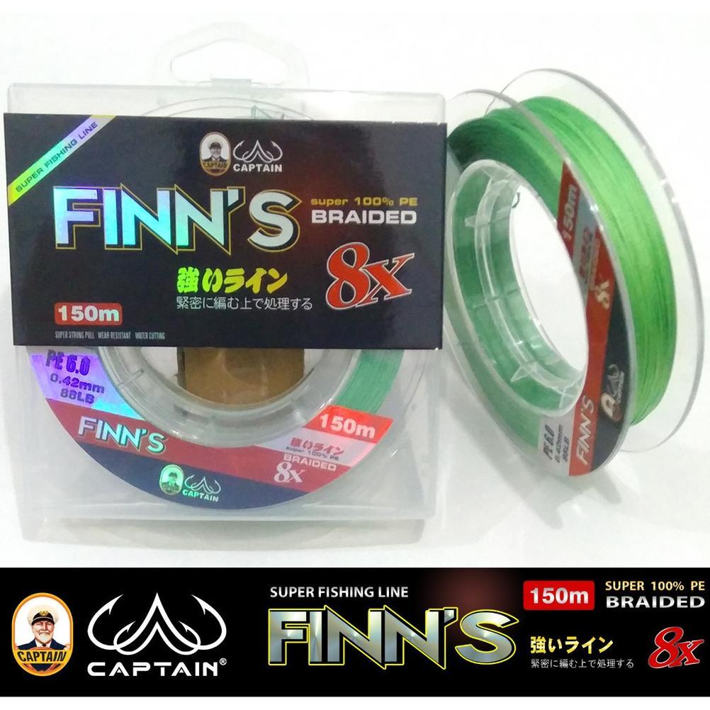 LINE PE CAPTAIN FINNS 150M 8X SUPER 100% PE BRAIDED 0,10mm - 0,47mm
