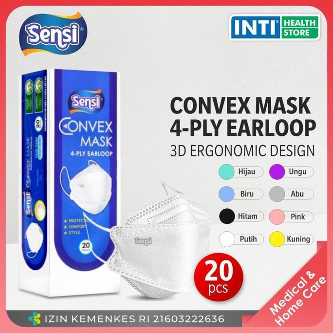 Sensi | Convex Mask 4 Ply | Masker Earloop 4 Ply | Masker Sensi