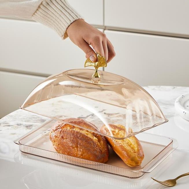 Lebaran Exclusivedejavu Piring Kue Roti Dengan Tutup Hias Transparan Aestectic Piring Buah Makanan P