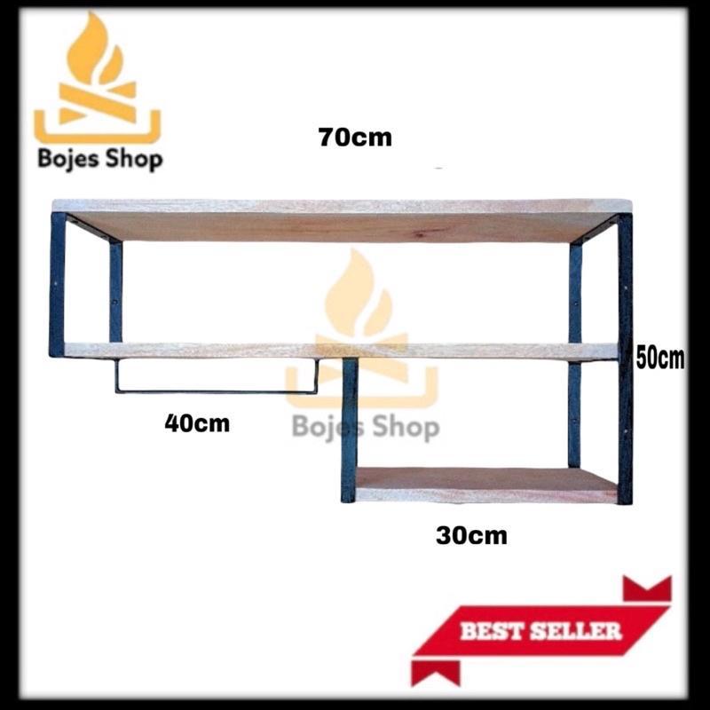 Kichen Set Rak Bumbu Dapur / Ambalan Rak Dinding Dapur Serbaguna Murah