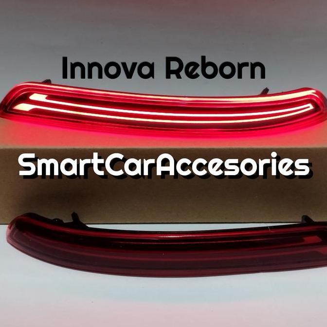 Promo LAMPU REFLEKTOR BEMPER BUMPER BELAKANG LED INNOVA REBORN RUNNING SMOKE Diskon