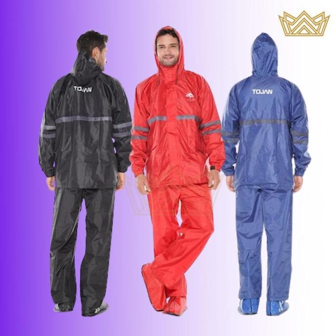 Jas Hujan Mantel Hujan Pria Wanita Setelan Dewasa Premium Original Ori