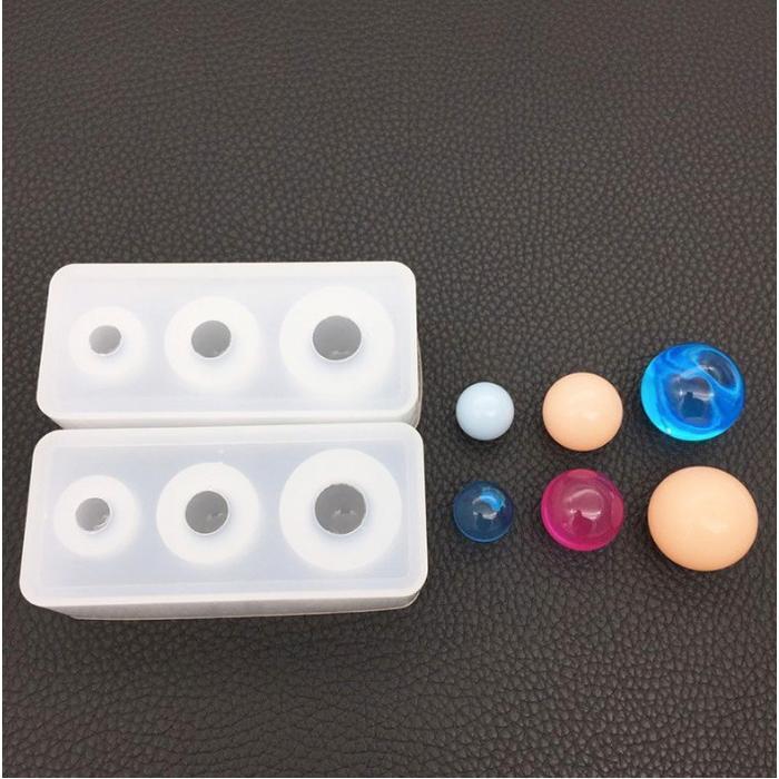 (Terbaru) Cetakan Resin Bola Bulat Round Sphere Dome Mold Resin Cetakan Silikon Bestseller
