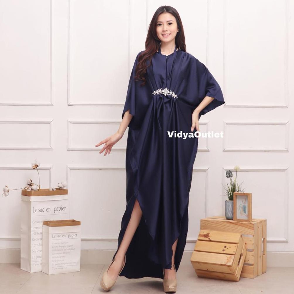 New Deals Kaftan Alya 2258 - Baju Lebaran Wanita - Long Dres Polos - Baju Muslim Dewasa - Dress Hita