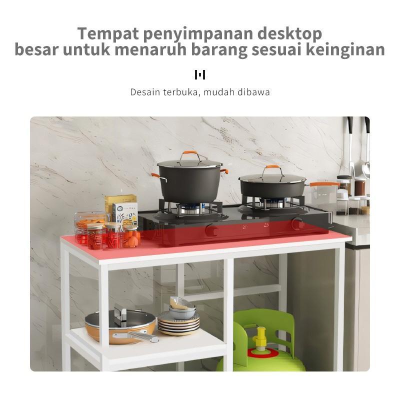 Cod Lemari Dapur Minimalis Rak Oven Microwave Rak Dapur Serbaguna Rak Dapur Kayu Rak Oven Susun Kabi