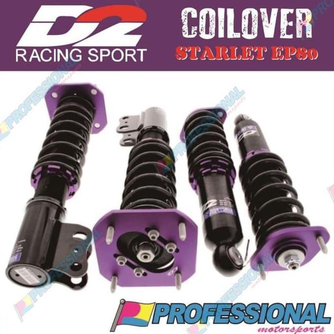 Promo Aksesoris Suspensi Coilover D2 Racing Street Starlet EP70 EP80 EP82 Diskon