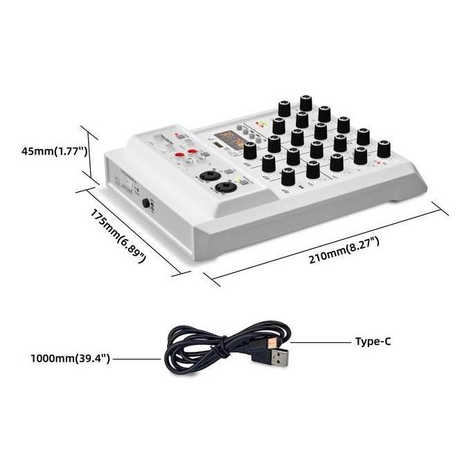 Volwe- Morefand Re 405 Mixer Profesional 4 Saluran, Bluetooth, 2 Band Eq, Efek Delay Dan Reverb Camp