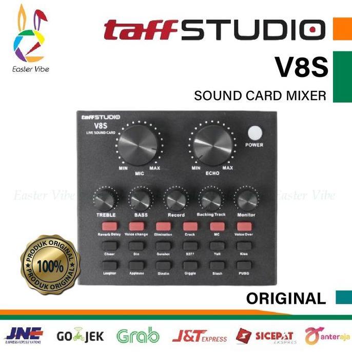 HARGA DISC - TAFFSTUDIO V8S SOUND CARD V8S MIXER BLUETOOTH AUDIO USB EXTERNAL V8 S