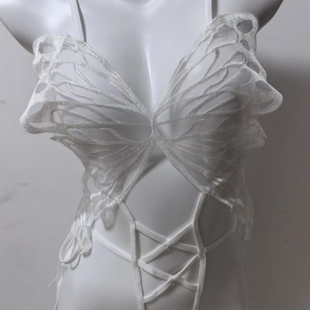 HOT DEALS Set Lingerie Wanita Sexy Model Bra Kupu2 Open V Baju Dinas Wanita HM470