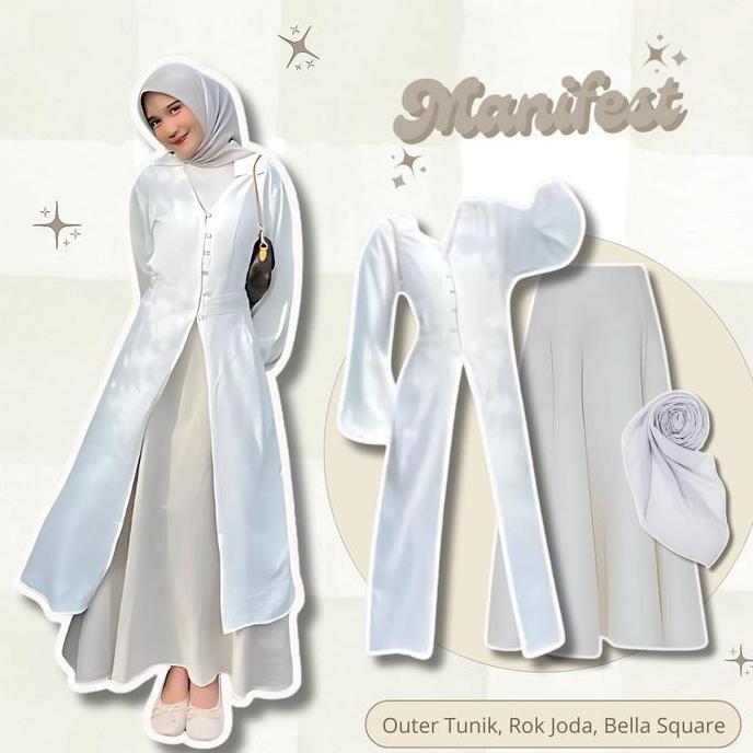 CAMILA ONESET 3IN1 TUNIK KONDANGAN KOREAN LOOK HIJAB OOTD REMAJA KEKINIAN EJ