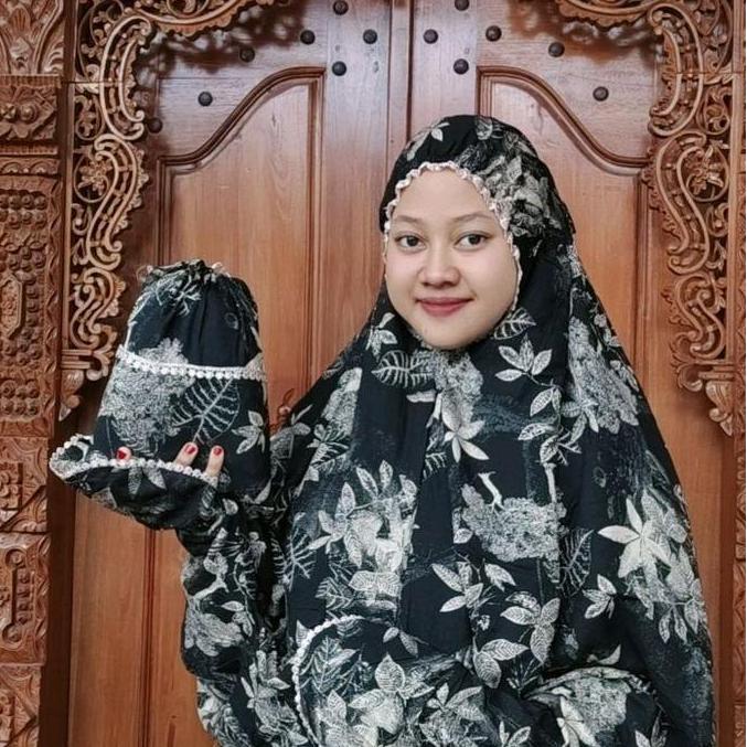 Disiniaja- New Mukena Rayon Motif Terusan Dewasa Bunga
