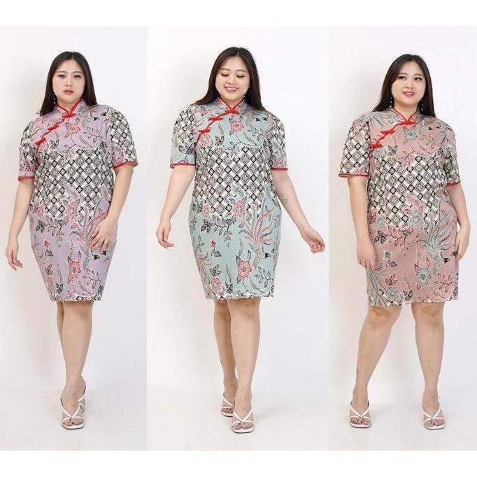 Termurah / Hot Sale Dress Wanita Jumbo Big Size 32A Oriental Cheongsam Qipao Chinese Pesta