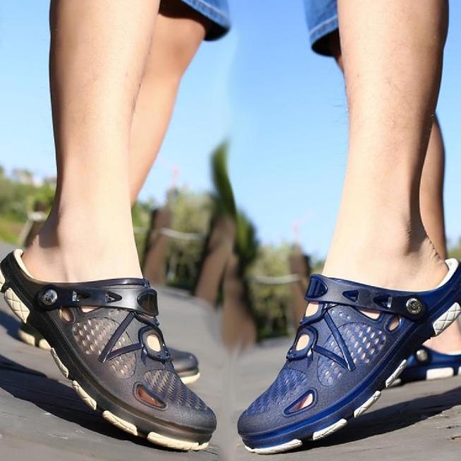 Guvdiv Sandal Pria Sandal Pantai Pria Sepatu Pantai Lembut Nonslip Bagian Bawah Bernapas Di Luar Rua