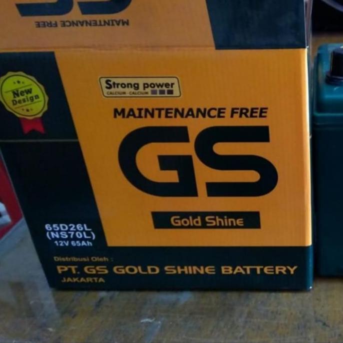 TERMURAH - Aki PAJERO/ Aki Escape/ GS MF NS70L Gold Shine/ 65D26L 65Ah