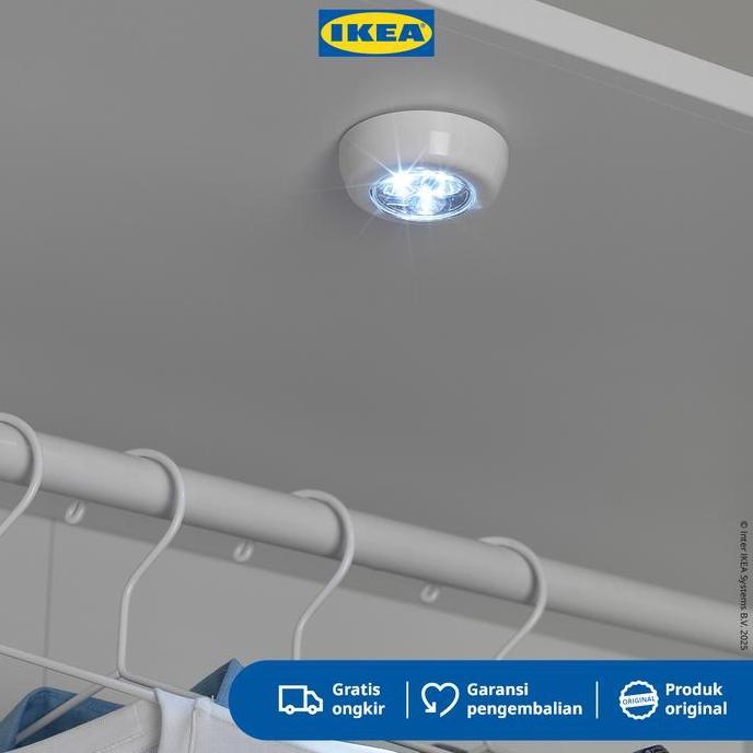 Bisadisini- Ikea Ramsta Lampu Mini Led Putih Menggunakan Baterai Akrilik