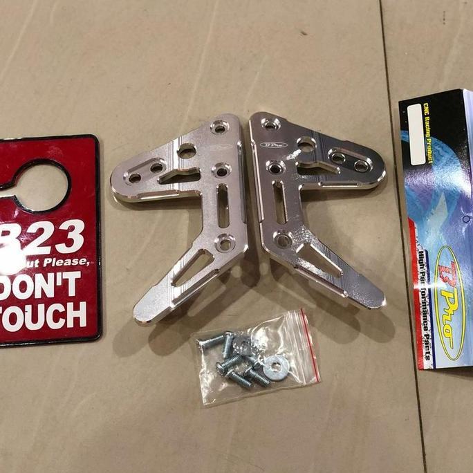 Breket lampu depan rx king oval b pro racing fullset cnc dudukan silve