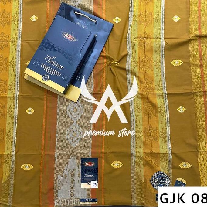 Disiniaja- (Kcb) Sarung Tenun Ketjubung Platinum Gold Gsi Tis Gjk Spp Gunungan Songket Ikat Timbul I