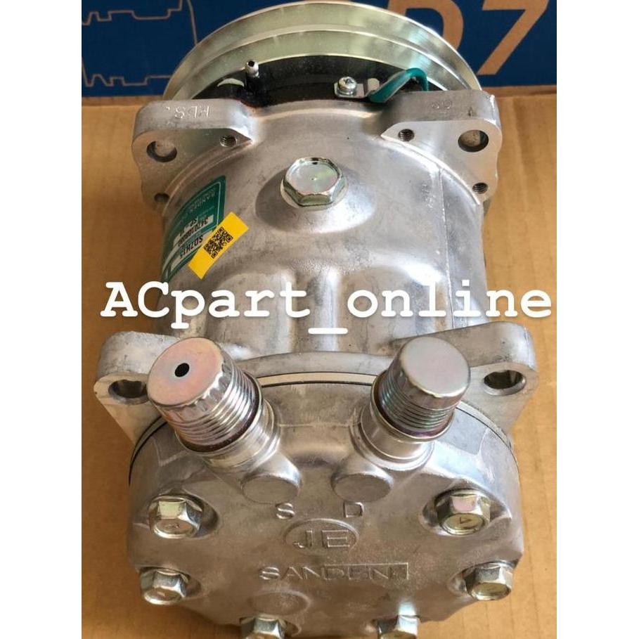 Compressor Kompresor Ac Mobil Sanden Ori Sd708-Sd7H15 -24Volt