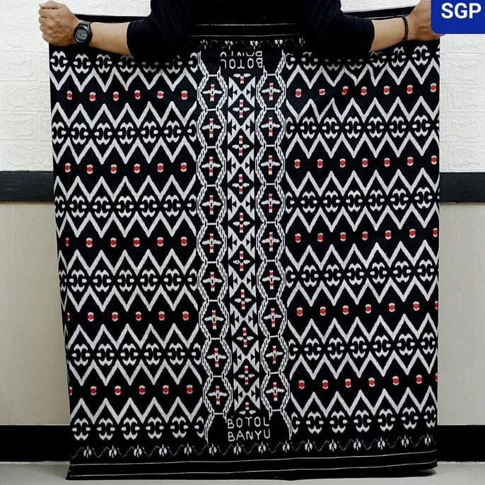 Disiniaja- Sarung Botol Goyor Tebal Batik Banyu Printing Warna Detail Kain Rayon Bali Dewasa Motif M