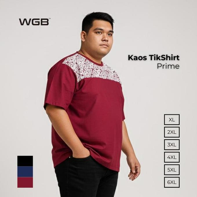 KAOS BATIK TIKSHIRT SERIES PRIA BIG SIZE UKURAN JUMBO XXL - PRIME SERIES