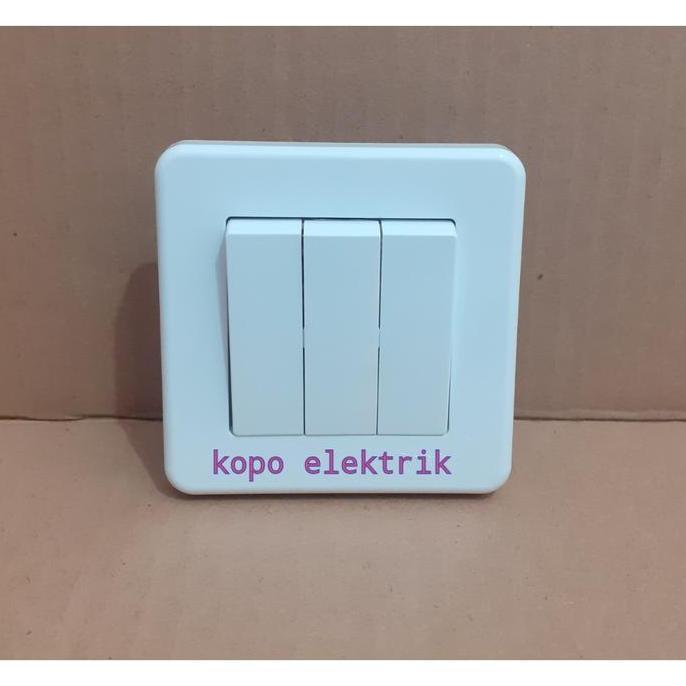 Leona Triple Saklar | Triple Saklar Leona white