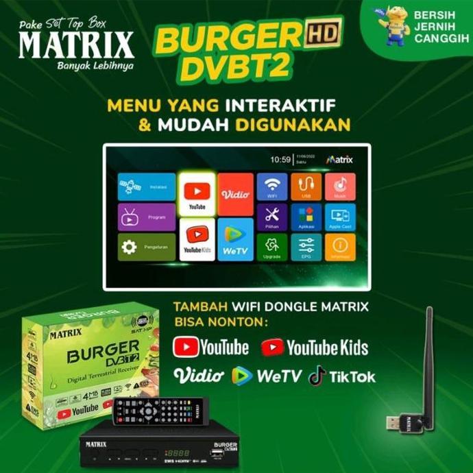 Matrix Apple Merah /Silver /Kuning New Super HD - STB TV