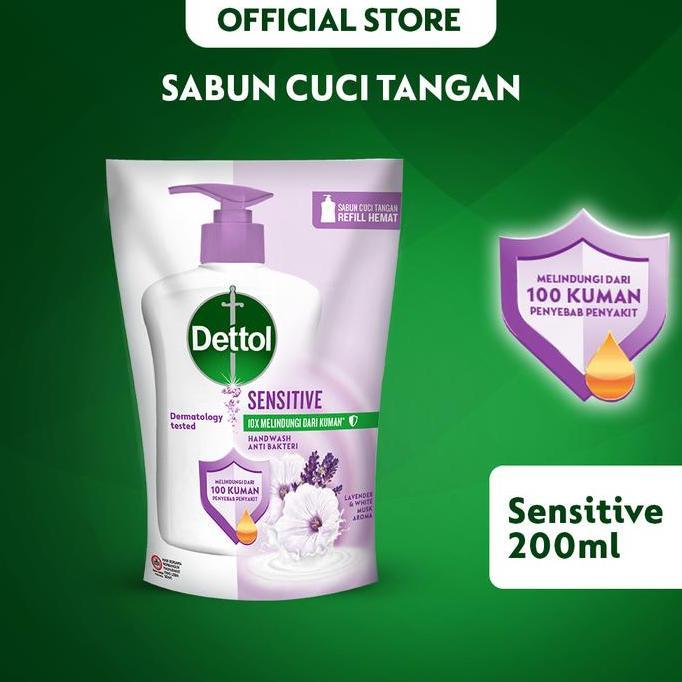 Bytwx- Dettol Sabun Cuci Tangan Sensitive 200Ml