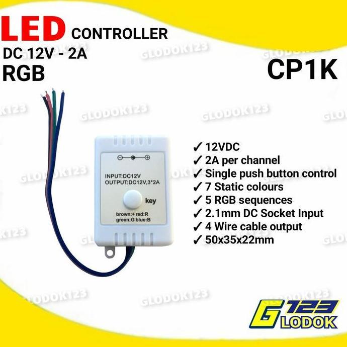 Kontroler Lampu LED Strip Controller RGB 12V DC
