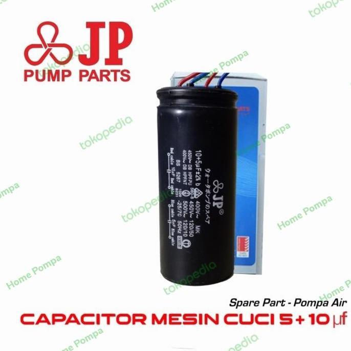 Kapasitor Mesin Cuci 5+10Uf Capasitor Jp Terbaru