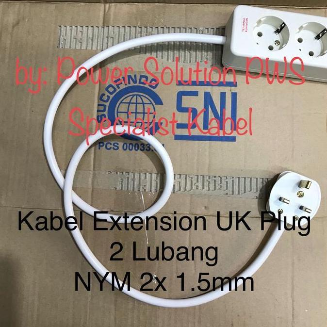 Kabel Extension UK Plug 2 Lubang Stabilizer Prolink Ups 1000 - 3000Va