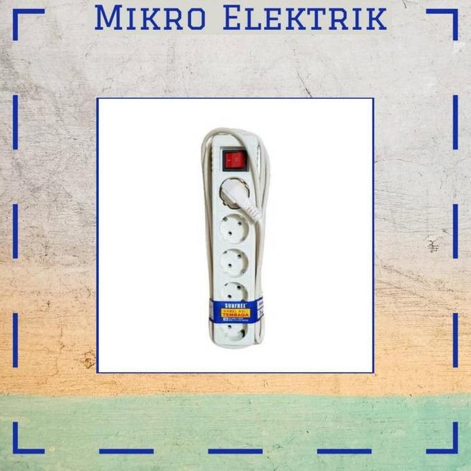 StopKontak Sunfree +Kabel 5Lobang 1,5M 3M 5M