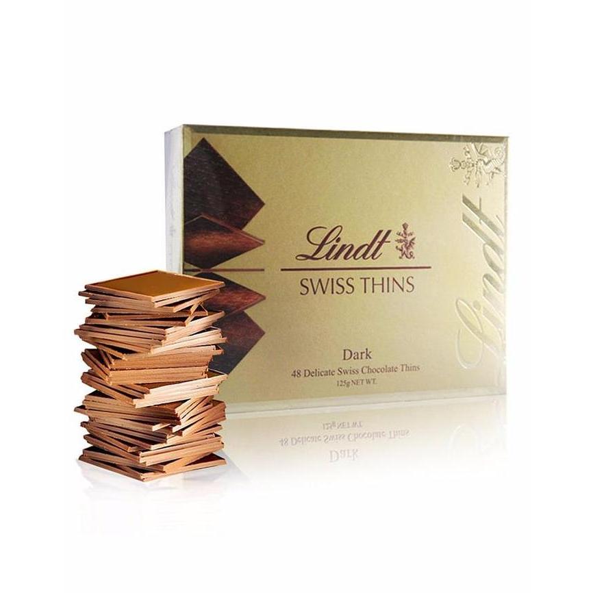 PROMO  Lindt Swiss Thins Dark Chocolates - Coklat Import Swiss