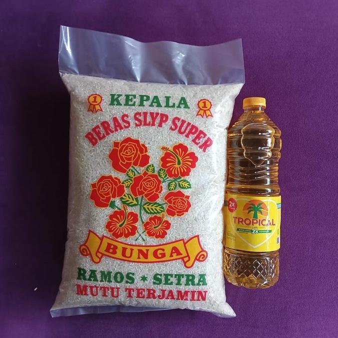 BERAS BUNGA 5 KG & MINYAK 1 LITER