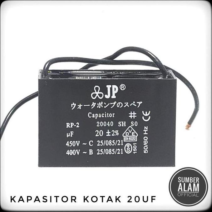 Kapasitor Kotak Kabel Pompa Air 20Uf Restock