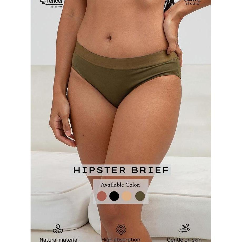 Celana Dalam Wanita Tencel Modal | Sare Underwear Studio Lobi Hipster Brief Panty