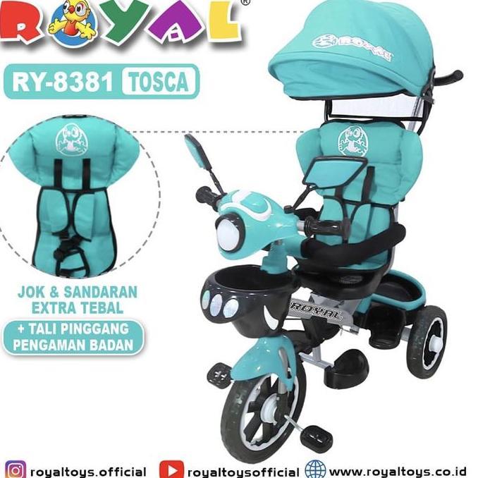 NEW Sepeda Anak Roda 3 Royal 1 - 3 Tahun Payung Musik Pengaman