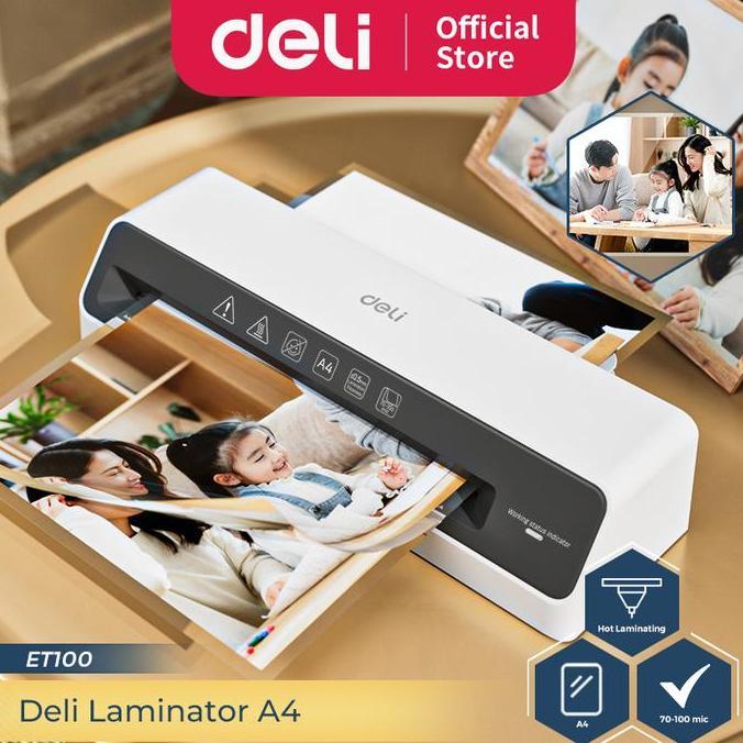 Deli Laminator / Mesin Laminating / Laminator A4 70-100 Mic Et100