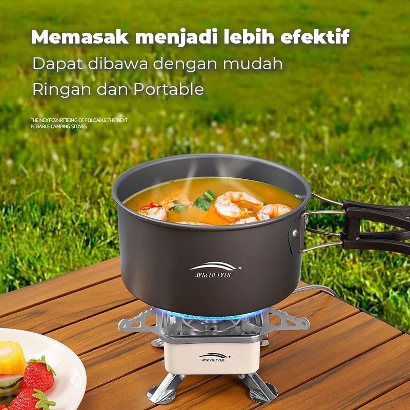 Kompor Gas Mini Kotak Portable Stove Camping Kompor Gunung Nesting Stove Safety 003-5