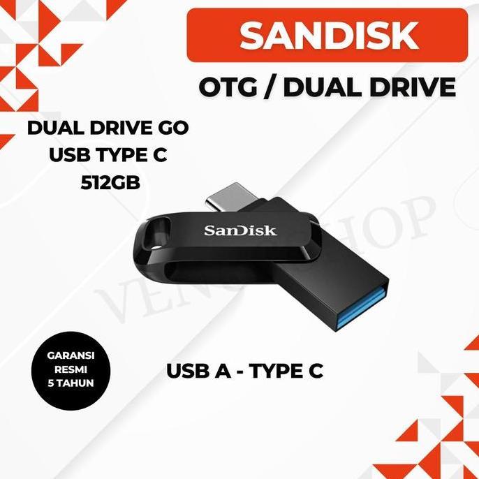 HARGA DISC - SANDISK DUAL DRIVE GO USB TYPE C 512GB / SANDISK OTG TYPE C 512GB DDC3