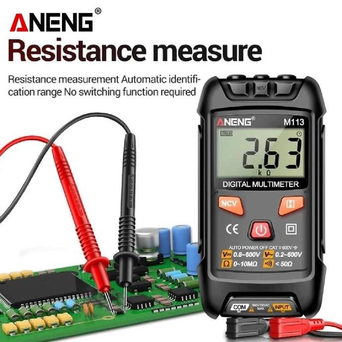 Indusprik- Aneng M113  1999 Counts Mini Multimeter Digital Voltage Meter Ohm Ncv